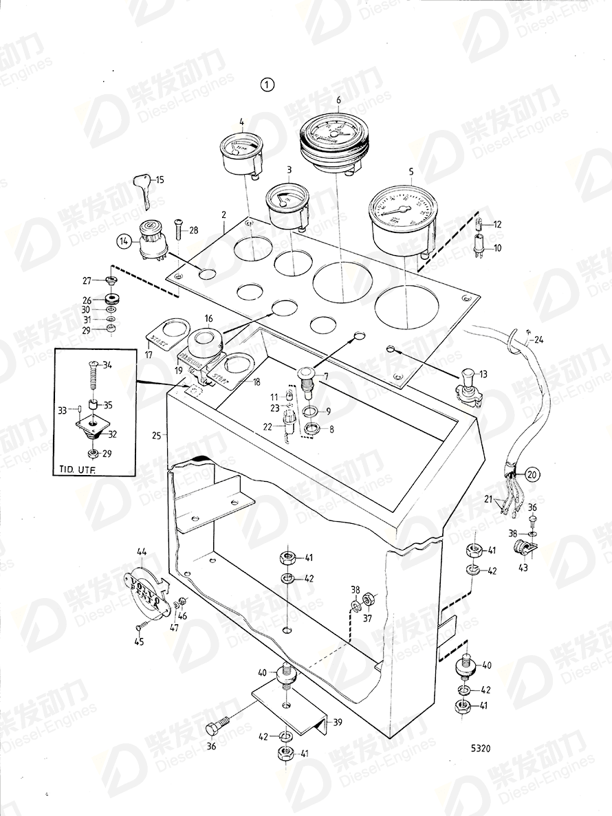 VOLVO Spacer sleeve 824830 Drawing